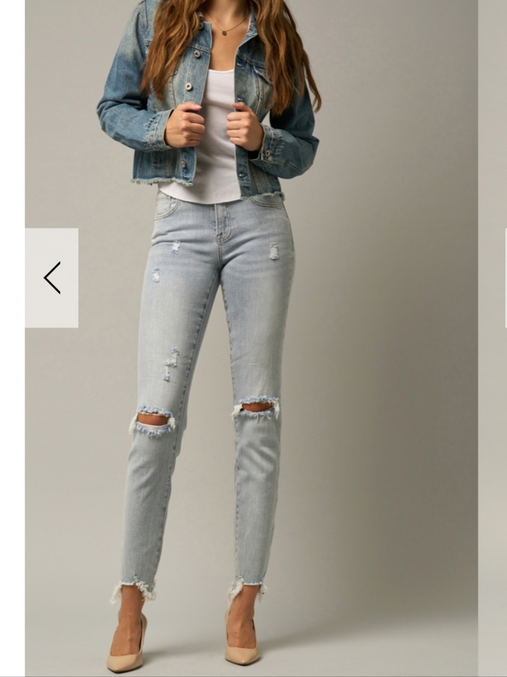 Insane Gene Mid Rise Frayed Hem Cropped Skinny Jeans Raw Hem - 5